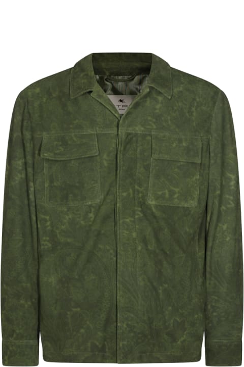 Homeware Etro Green Leather Jacket