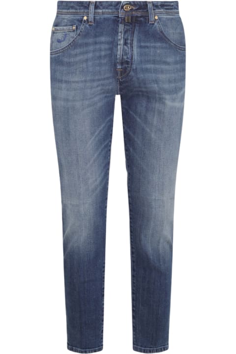 Jacob Cohen Clothing for Men Jacob Cohen Mid Blue Denim Used Jeans