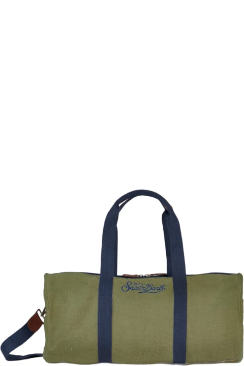 Homeware MC2 Saint Barth Green Linen Travel Duffle Bag Jetleg
