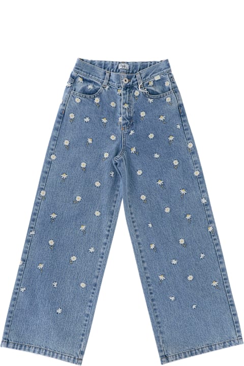 Il Gufo Clothing for Girls Il Gufo Jeans With Floral Embroidery