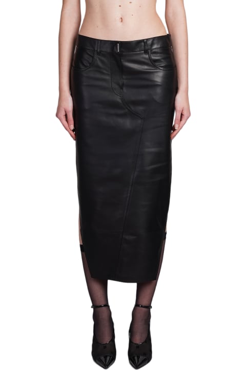 Skirts for Women Givenchy Skirt In Black Leather