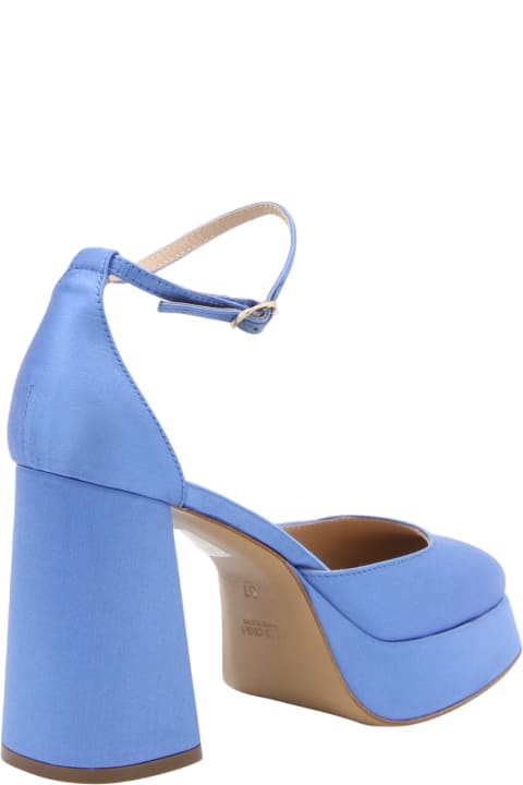 Roberto Festa High-Heeled Shoes for Women Roberto Festa Light Blue Leather Pumps