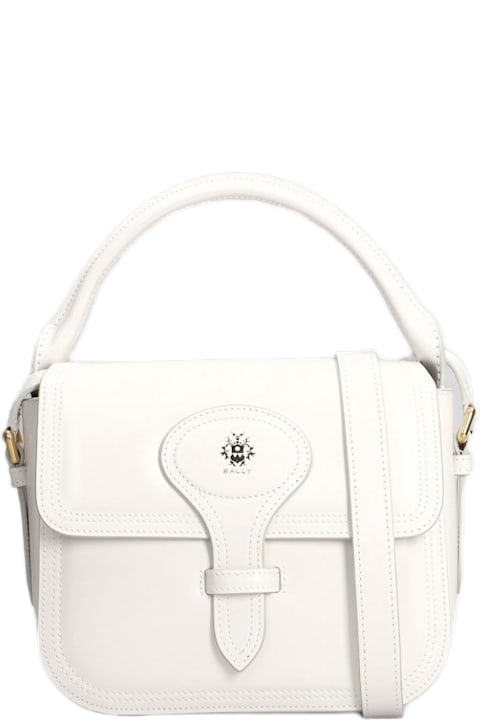 Bally Bags for Women Bally Beckett Flap S Shoulder Bag In White Leather