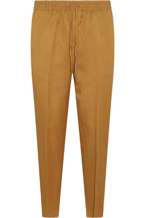 Etro Pants for Men Etro Ochre Linen Blend Pants