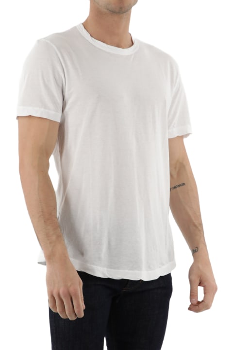James Perse Topwear for Men James Perse White Cotton T-shirt