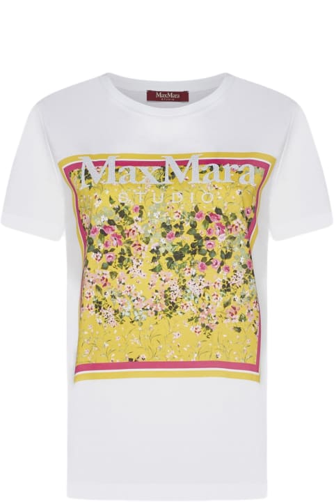 Topwear for Women Max Mara Studio Rita Print Cotton T-shirt