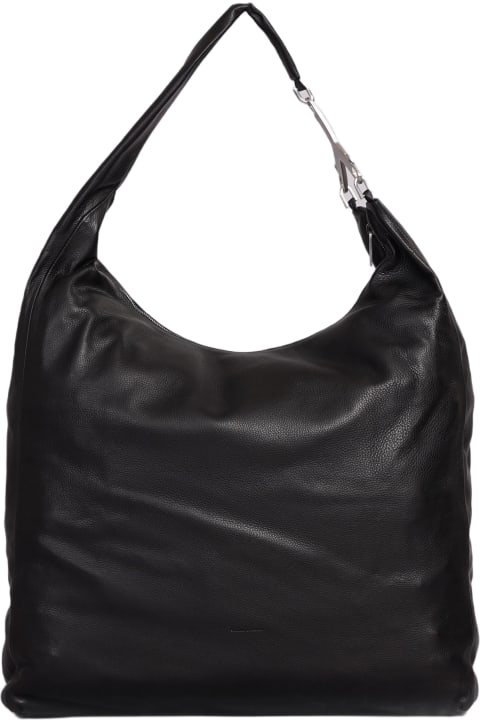 Rick Owens Totes for Women Rick Owens Cerberus Bag Shoulder Bag In Black Leather