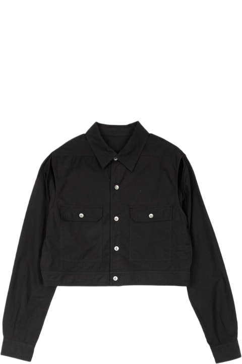 DRKSHDW Coats & Jackets for Women DRKSHDW Cape Sleeve Cropped Outershirt Black poplin cotton outershirt - Cape sleeve cropped outershirt