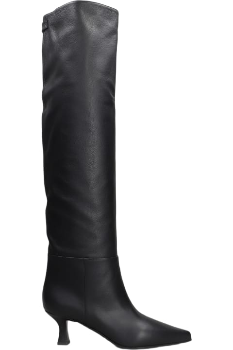 3JUIN Shoes for Women 3JUIN Bea 055 High Heels Boots In Black Leather