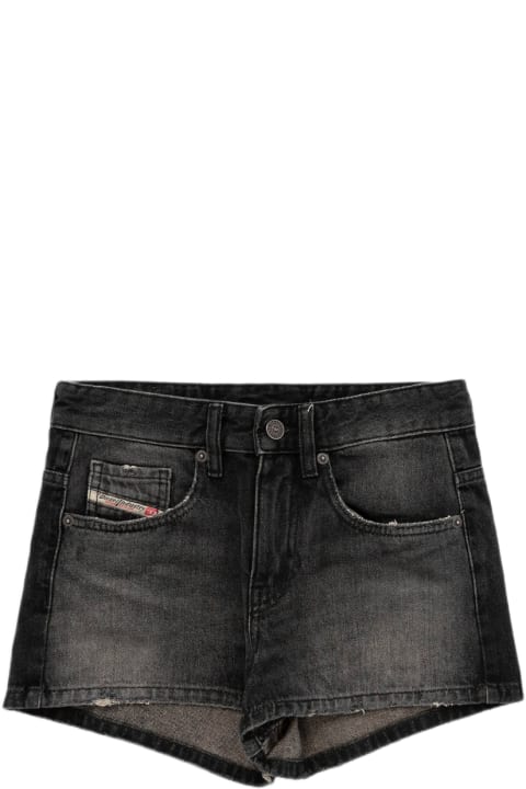Diesel Pants & Shorts for Women Diesel 0dqah De-yuba Black denim short - De Yuba
