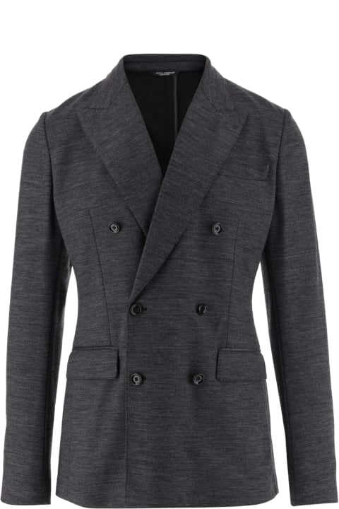 Double-breasted Wool Blend Jacket