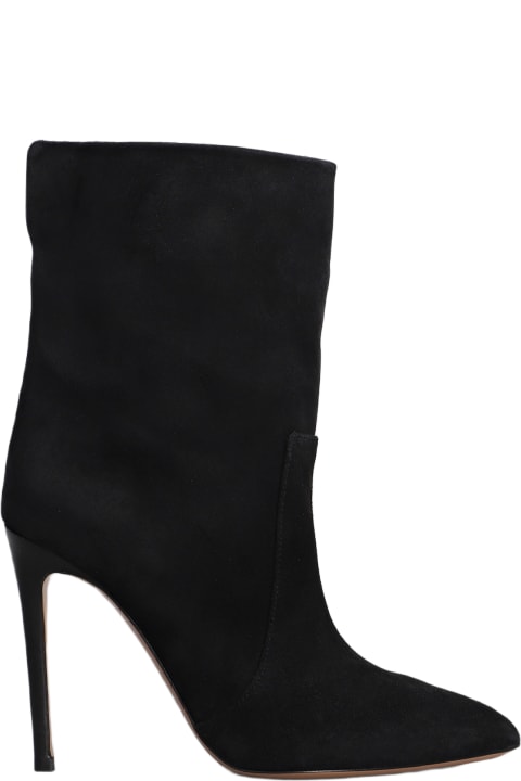 Paris Texas Boots for Women Paris Texas High Heels Ankle Boots In Black Suede