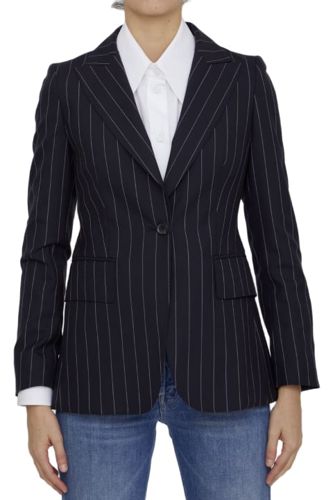 Coats & Jackets for Women Max Mara Wool Pinstripe Blazer