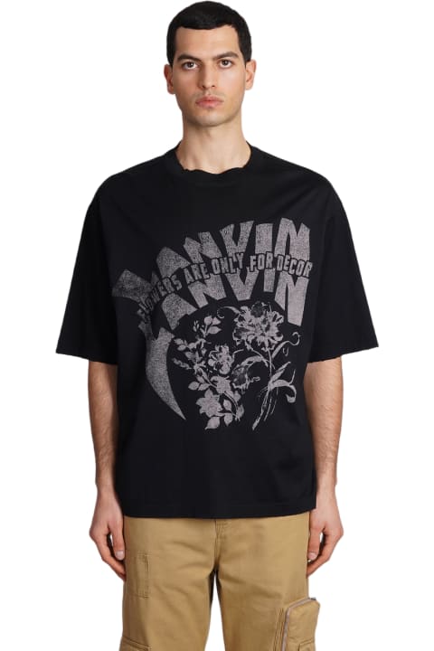 メンズ Lanvinのトップス Lanvin T-shirt In Black Cotton