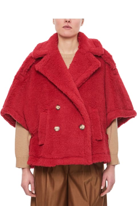 Max Mara Coats & Jackets for Women Max Mara Red Placido Cape