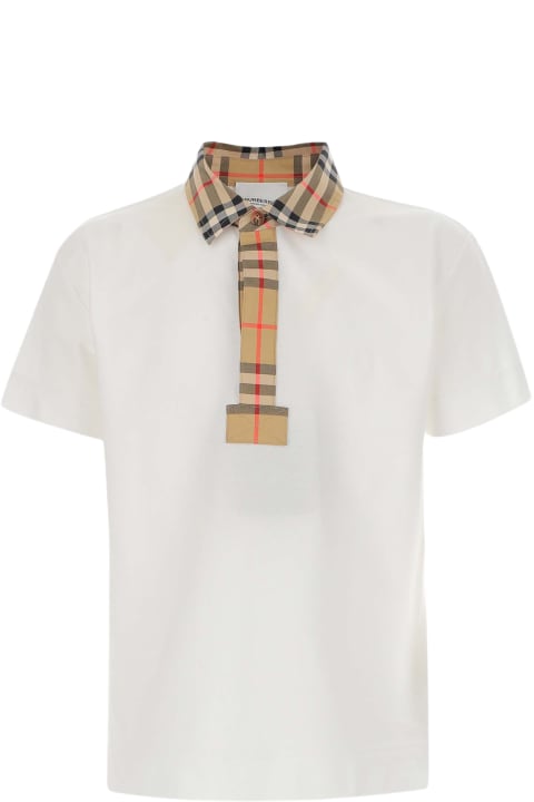 Topwear for Boys Burberry Cotton Piqué Polo Shirt