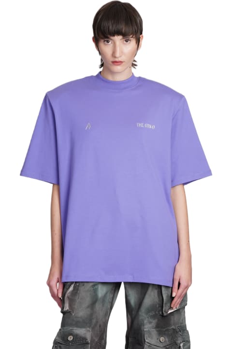 The Attico Topwear for Women The Attico Purple Cotton Oversize Kilie T-shirt
