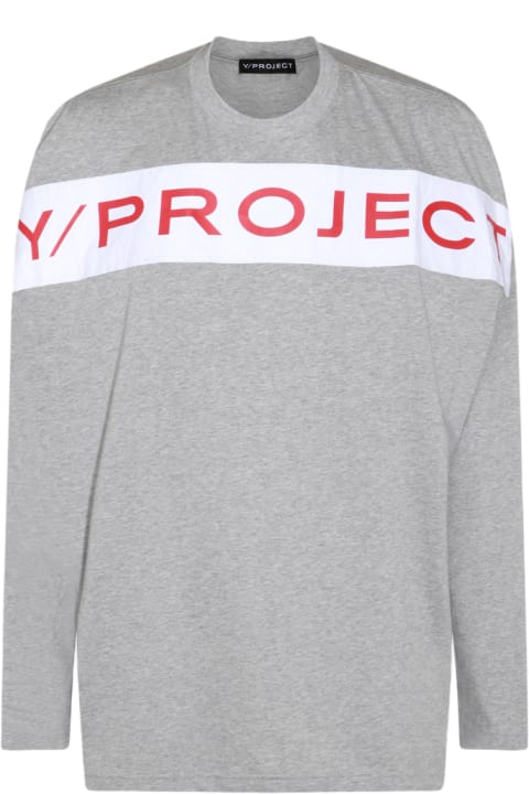 Y/Project Topwear for Men Y/Project Grey Cotton T-shirt