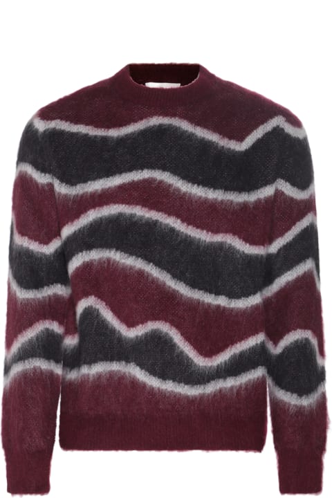 PT Torino Sweaters for Men PT Torino Purple And Black Wool Knitwear