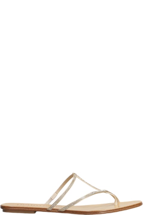 Pedro Garcia Shoes for Women Pedro Garcia Estee Flats In Beige Satin
