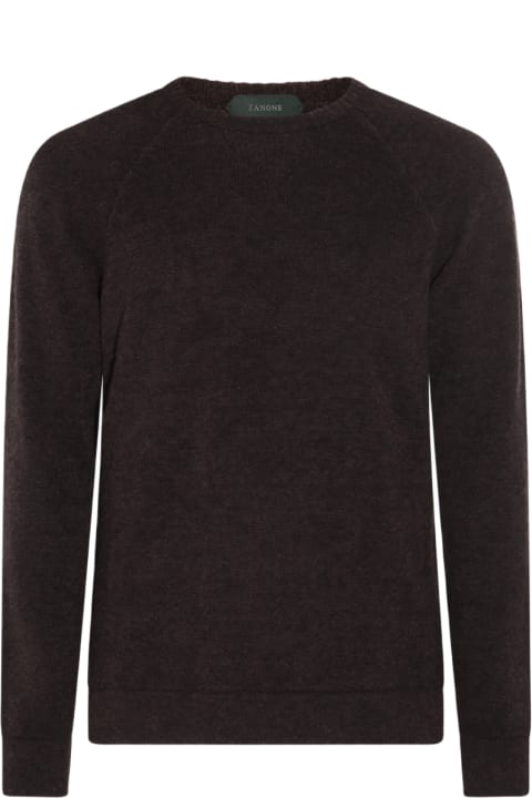 Zanone Clothing for Men Zanone Brown Wool Blend Sweater