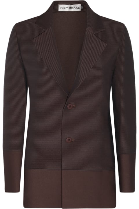 Issey Miyake Coats & Jackets for Women Issey Miyake Dark Brown Blazer