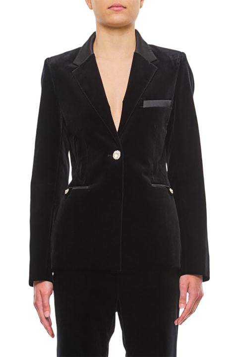 Paco Rabanne Coats & Jackets for Women Paco Rabanne Single Breasted Velvet Jacket