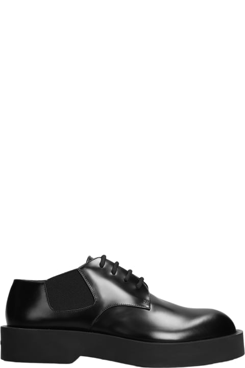 Jil Sander Laced Shoes for Men Jil Sander Lace Up Shoes In Black Leather