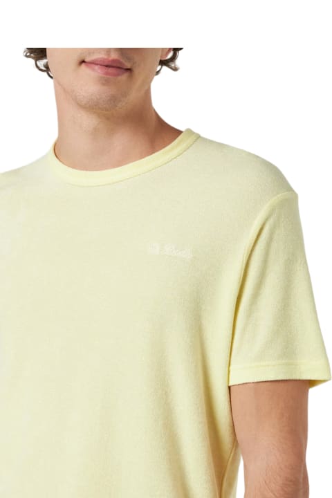 Homeware MC2 Saint Barth Man Yellow Terry T-shirt Gary With St. Barth Embroidery