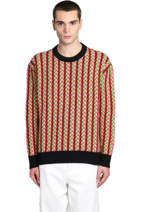 Lanvin سترات لـ القسم الرجالي Lanvin Sweater With Multicolored Chevron Motif