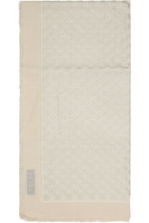 Gucci Scarves & Wraps for Women Gucci Embroidered Wool Scarf