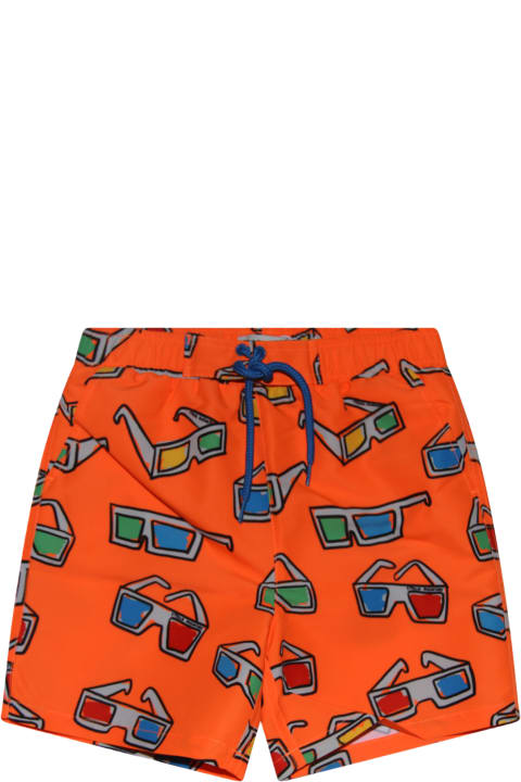 Stella McCartney Swimwear for Boys Stella McCartney Orange Multicolour Swim Shorts