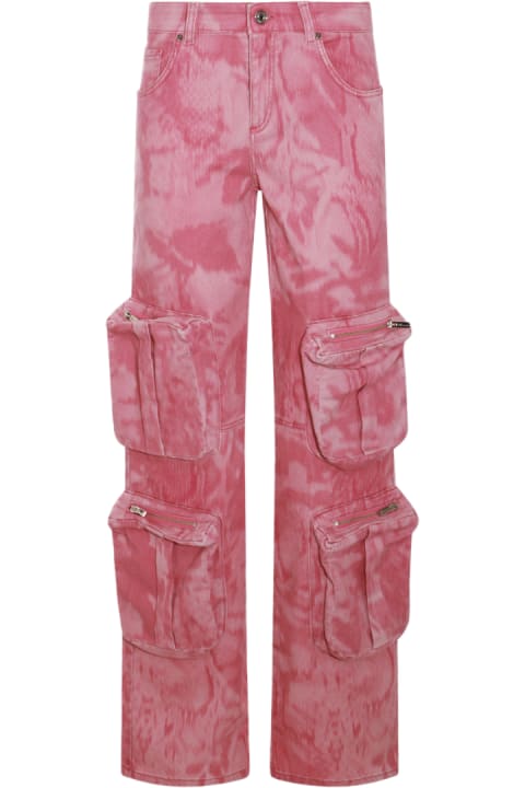 ウィメンズ Blumarineのパンツ＆ショーツ Blumarine Pink Cotton Blend Cargo Jeans