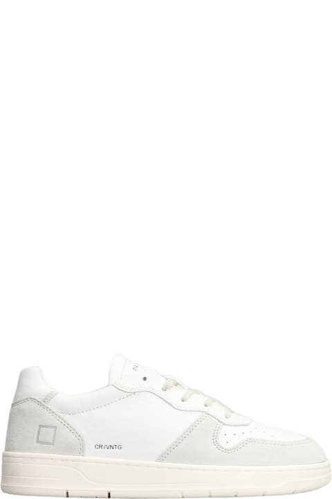 D.A.T.E. Sneakers for Men D.A.T.E. Court Sneakers In White Suede And Leather