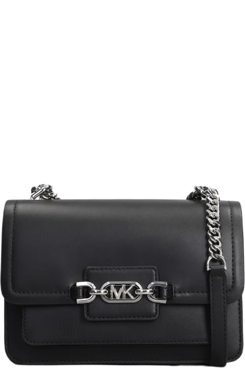 Michael Kors Shoulder Bags for Women Michael Kors Heater Shoulder Bag In Black Leather