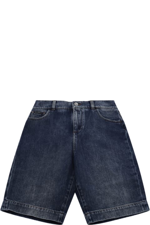 Dolce & Gabbana Bottoms for Boys Dolce & Gabbana Blue Cotton Shorts