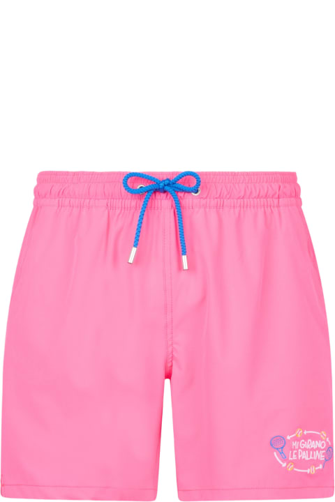 Homeware MC2 Saint Barth Classic Stretch Comfort Swim Shorts With Mi Girano Le Palline Embroidery | Insulti Luminosi Special Edition