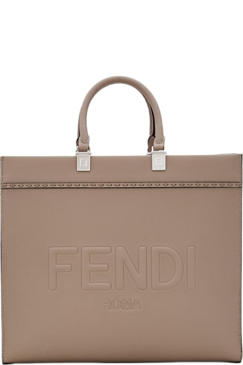 ウィメンズ Fendiのショルダーバッグ Fendi Leather Sunshine Tote Bag