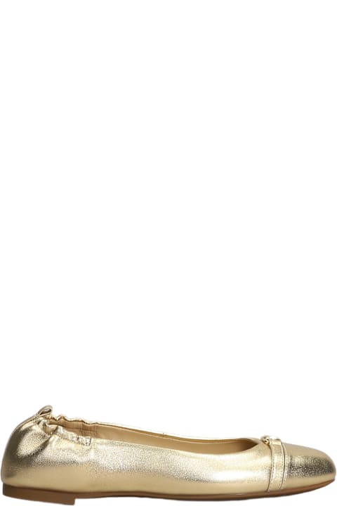 Michael Kors for Women Michael Kors Mandy Flex Ballet Flats In Gold Leather