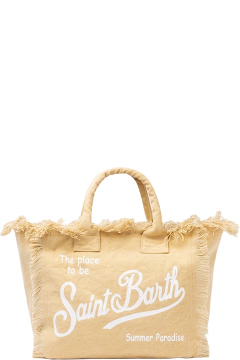 Homeware MC2 Saint Barth Beige Cotton Canvas Vanity Tote Bag