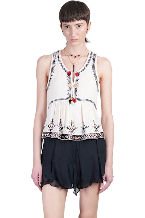 Fashion for Women Marant Étoile Kourtney Topwear In Beige Viscose