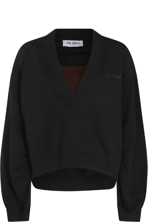 The Attico Sweaters for Women The Attico Dark Grey Cotton Sweatshirt