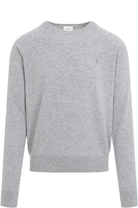 Saint Laurent Sweaters for Men Saint Laurent Cassandre Crewneck Jumper