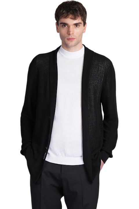 Roberto Collina for Men Roberto Collina Cardigan In Black Cotton