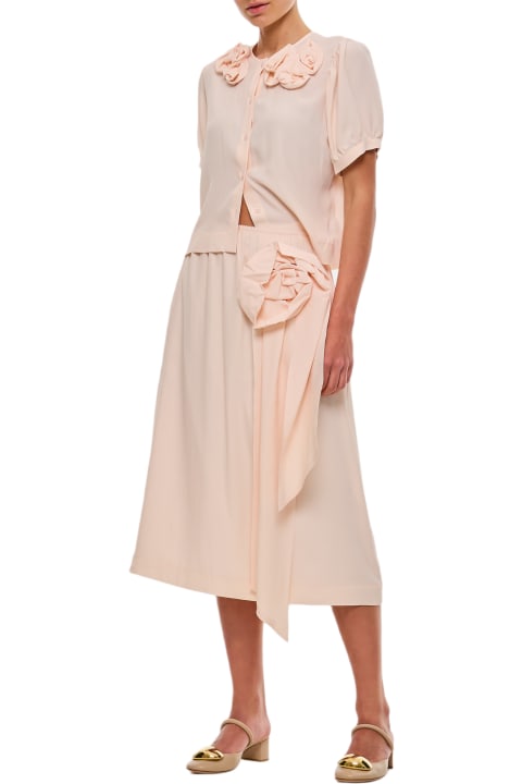 Simone Rocha Dresses for Women Simone Rocha Midi Skirt W/ Pressed Rose