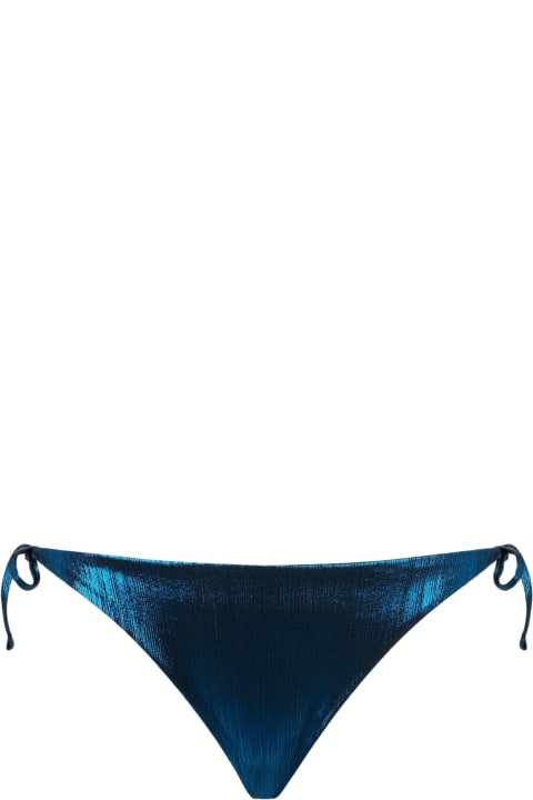 Homeware MC2 Saint Barth Woman Blue Laminated Swim Briefs