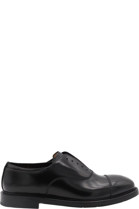 Premiata Black Leather Lace Up Shoes | italist