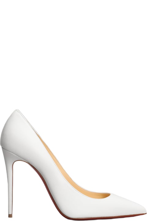 Christian Louboutin Shoes for Women Christian Louboutin Kate 100 Pumps In White Leather