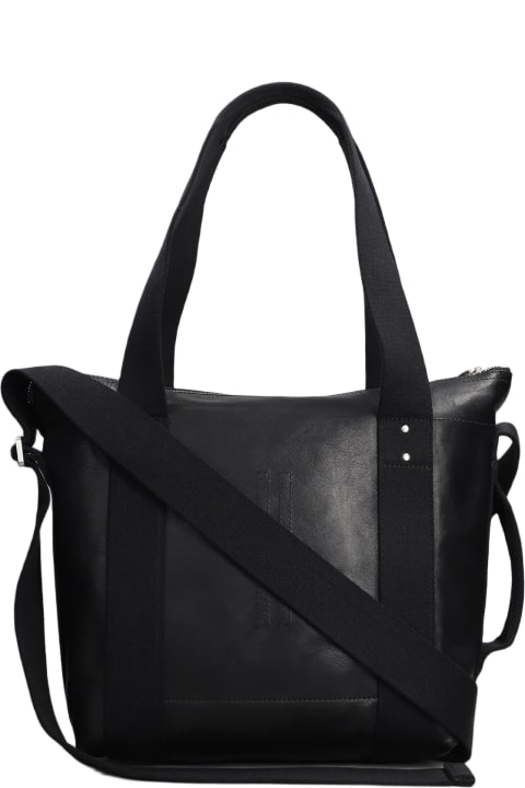 Rick Owens Totes for Women Rick Owens Mini Trolley Hand Bag In Black Leather