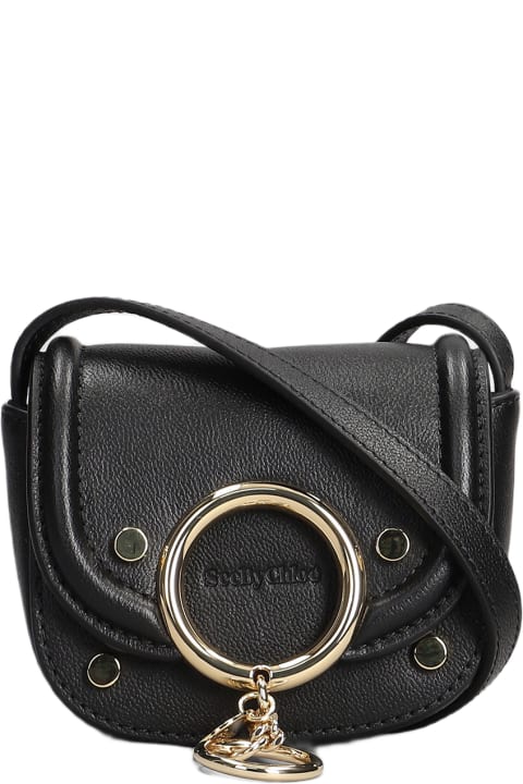 See by Chloé for Women See by Chloé Mara Small Shoulder Bag In Black Leather